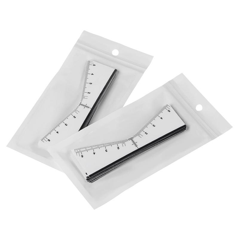 

Одноразовые 20/25 шт. наклейки-линейки для бровей, самоклеящиеся, направляющие для позиционирования татуажа бровей, инструменты для перманентного макияжа, трафареты для разметки чёрный