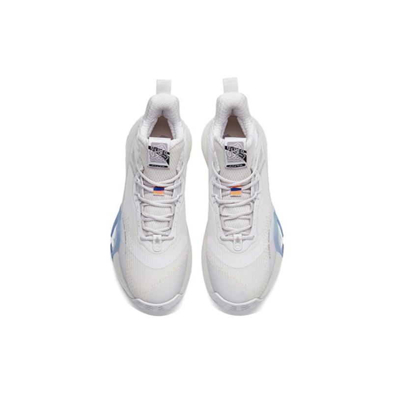 Anta Bubble Bomb Anti-Slip Wear-Resistant Low-Top Basketball Shoes Ivory White Sneakers 112211603Q-3