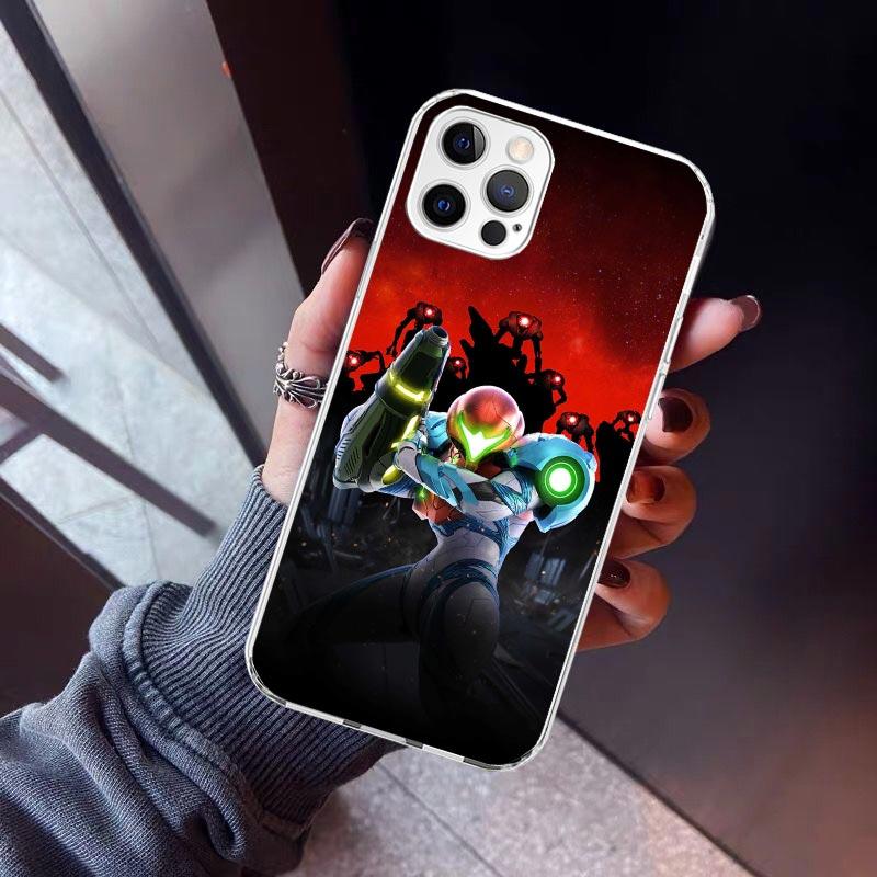 Game M-Metroids Phone Case For iPhone 17 Air 11 13 Mini 14 15 Plus 16 12 Pro Max 16E SE 7 8 Pattern Soft TPU Back Cover  13 12 M