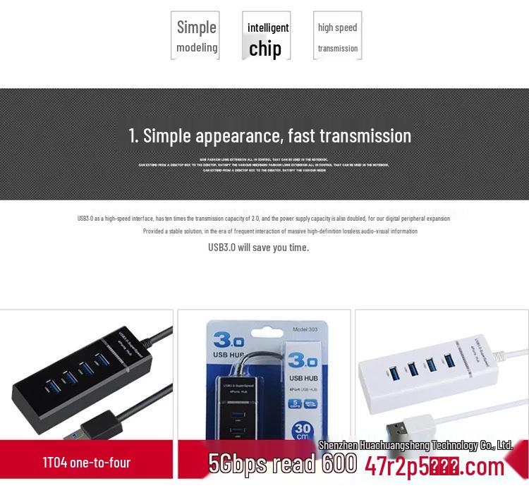 USB 3.0 4-Port SuperSpeed Hub Extender