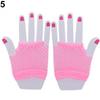 Lady Elastic Dance Costume Dance Party Fingerless Fishnet Mesh Hollow Gloves