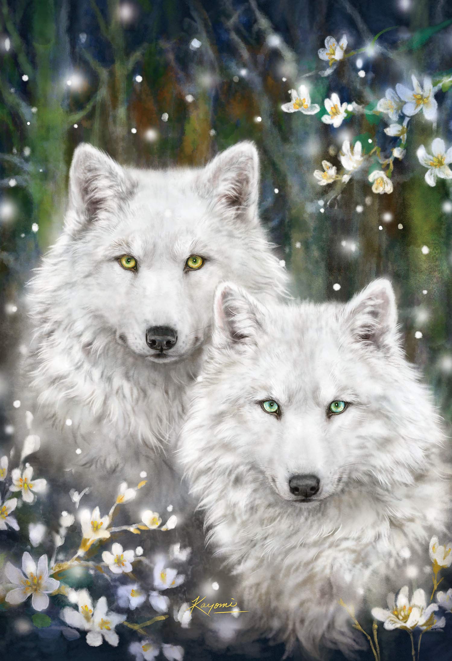 

Epoch jigsaw puzzle featuring Kayomi White Wolf includes a and a score 300-piece Harai s (26x38cm) 26-332, adhesive, spatula, ticket.