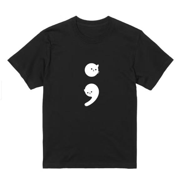 Cute Question Mark Cat Graphic T Shirt Minimalist Cat in Question Design Shortsleeved Tee Aesthetic Casual Top for Unisex Women S