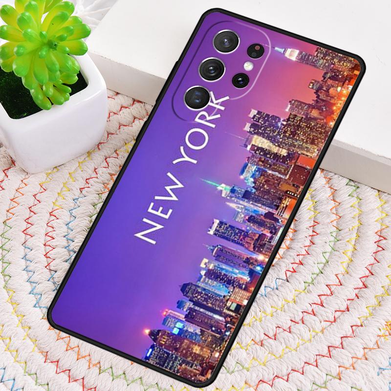 Dark Night New York City Phone Case for Samsung Galaxy note 10 pro S26 Ultra S23 S24 FE S25 S21 S22 PLUS shockproof Cove