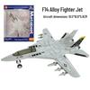 Meileqi Alloy Fighter Jet Toy with Pull-back, Sound & Light - F14, F15, F18, F22 Models