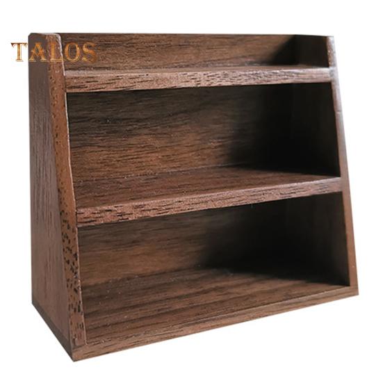 

Миниатюрная полка, модель кукольного домика, мебель, мини-деревянный стеллаж для хранения вещей, ролевые игры, миниатюрная настенная полка для кукольного домика масштаба 1/6 1/12 темно-коричневого