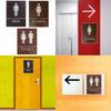 Toilet Door Sign Men Women Bathroom WC Mark Label Self-Adhesive Wall Sticker DIY Decor for Office Business Hotel Unisex
