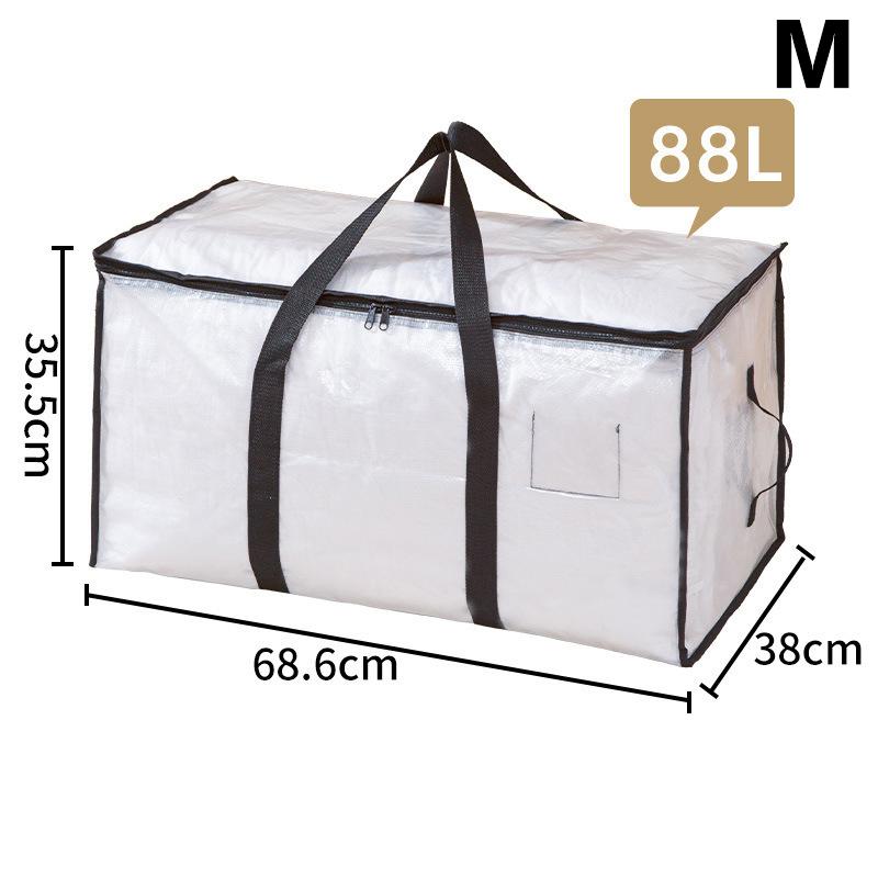Large Capacity Storage Bag Clothes Blankets Closet Organizer Moving Tote Bag Zipper Durable Handbag Luggage Pack