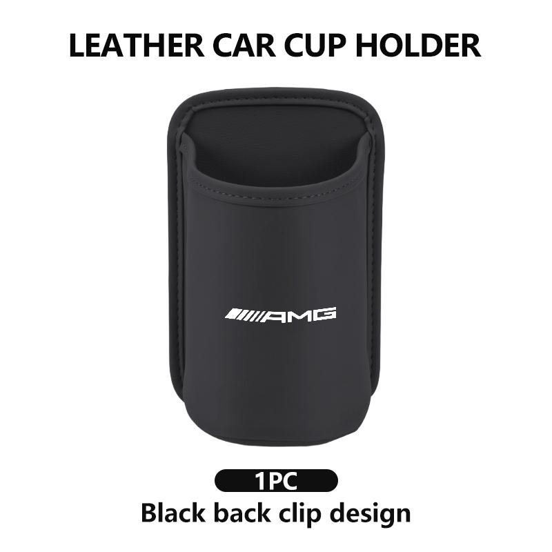 Leather Car Water Cup Holder Interior Drink Rack Organizer Accessories For AMG Mercedes Benz CITAN VITO SPRINTER CLS SLK W202