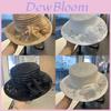 Egret Tulle Bow Sun Hat With Wide Brim For Summer Outdoor Beach And Travel