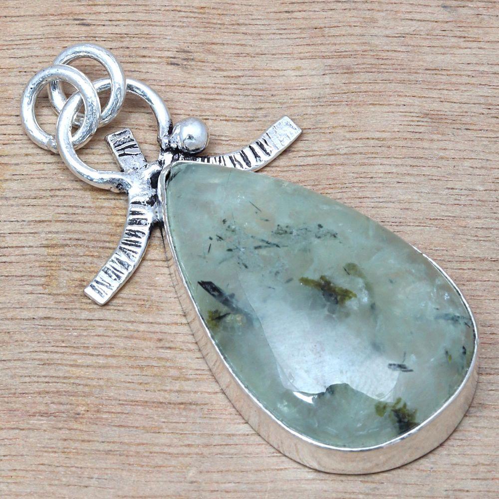 Necklace Prehnite Marlene Gemstone Handmade Jewelry 2"