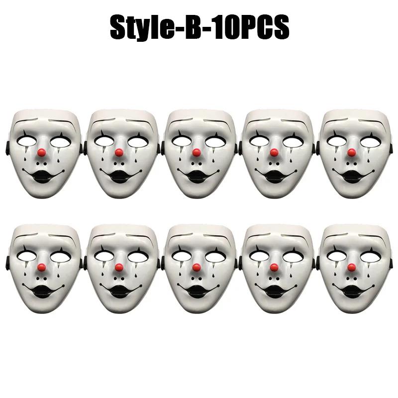 1-20PCS Halloween Cosplay Masquerade Mask Full Face Hand Painted Design for Kids and Adults Party Decoration Costume Accessories