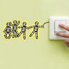 5Pcs No Touching Electric Switch Sticker Self-adhesive Removable Waterproof PVC