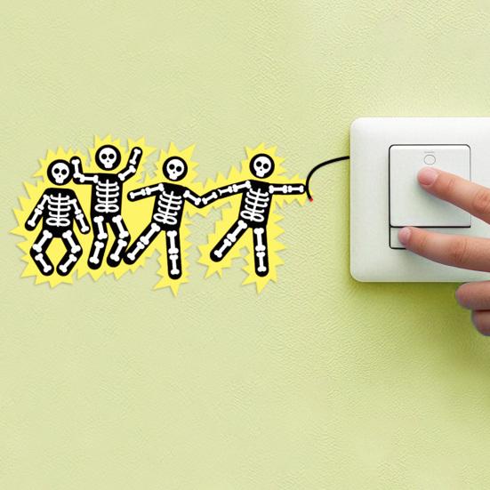 5Pcs No Touching Electric Switch Sticker Self-adhesive Removable Waterproof PVC