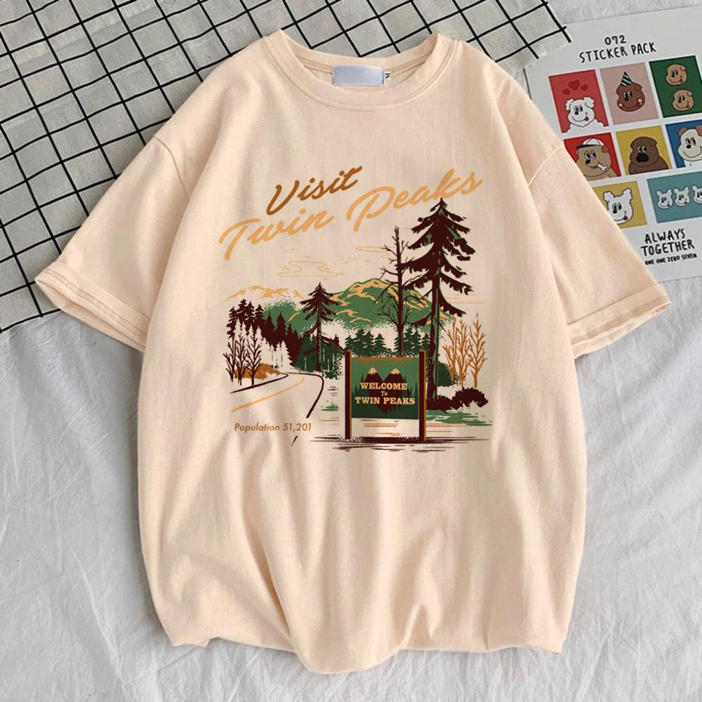 

Twin Peaks Ring Owl tshirt female Pop Culture Y2k Trendy Retro korean clothes tshirt Women aesthetic University Classic kawaii S