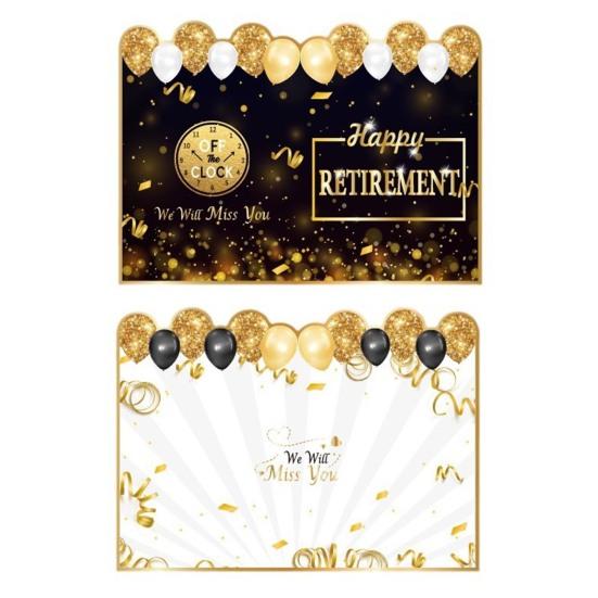 Happy Retirement Party Decorations Card Letter Guest Print Happy Retired Glitter Book Exquisite Design