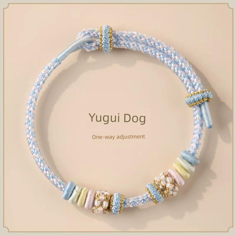 

Год рождения Ремешок для переноски Полуфабрикаты Носить Трансферные бусины Съемный Плетеный вручную Шнур Узел «Цветок персика» Браслет из красного шнура Yugui dog-one-way 14-18cm/3mm