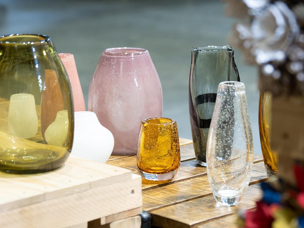 FOYER Flower Vase, White Glass, 10cm H x 7cm W, 2c00025WH