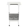 Adjustable Height Standing Desk, Portable Laptop Desk, Rolling Computer Stand with Book Stopper for Office, Living Room, Lounge