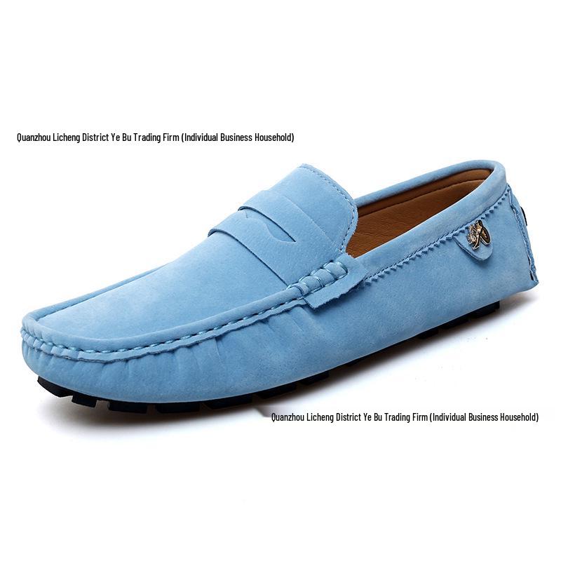 Men's Plus Size Suede Loafers: Lightweight, Slip-on, Formal Business Leather Shoes