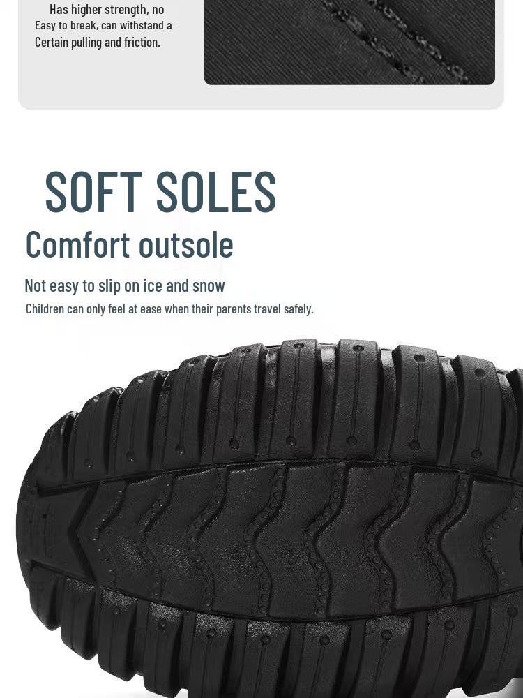 Men's Winter High-Top Snow Boots: PU Outsole, Thick Warm Cotton, Double Zipper, Waterproof, for Middle-Aged and Elderly