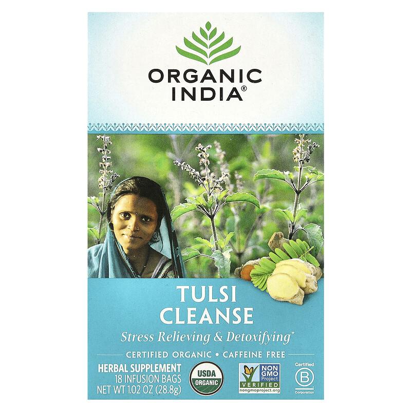 Tulsi Cleanse Tea, Caffeine-Free, 18 Infusion Bags, 1.02 oz (28.8 g)