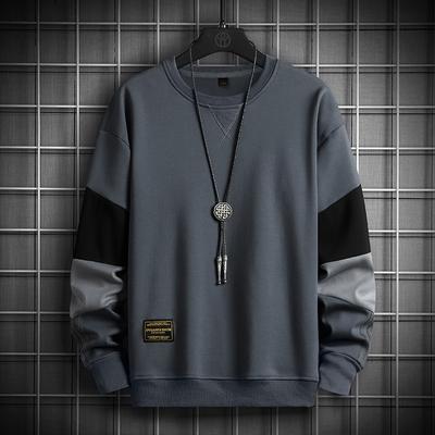 Sweatshirt Men's Autumn New Light Luxury Korean Style Casual Cotton Bottoming Shirt Men's Versatile Men's Long-sleeved T-shirt
