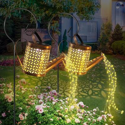 Solarna lampa prysznicowa z wnęką na wodę Dekoracja ogrodowa Czajnik Światło 2V 100mA IP65 Łatwy w instalacji