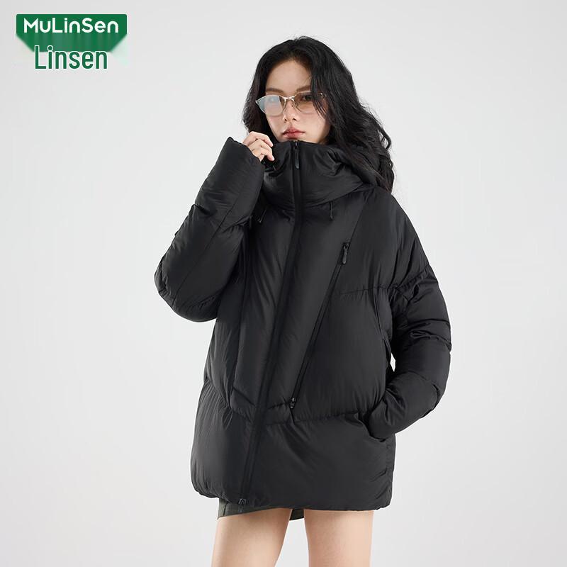 

MULINSEN Women s 2025 Thickened Hooded Parka Cotton Jacket 2XL