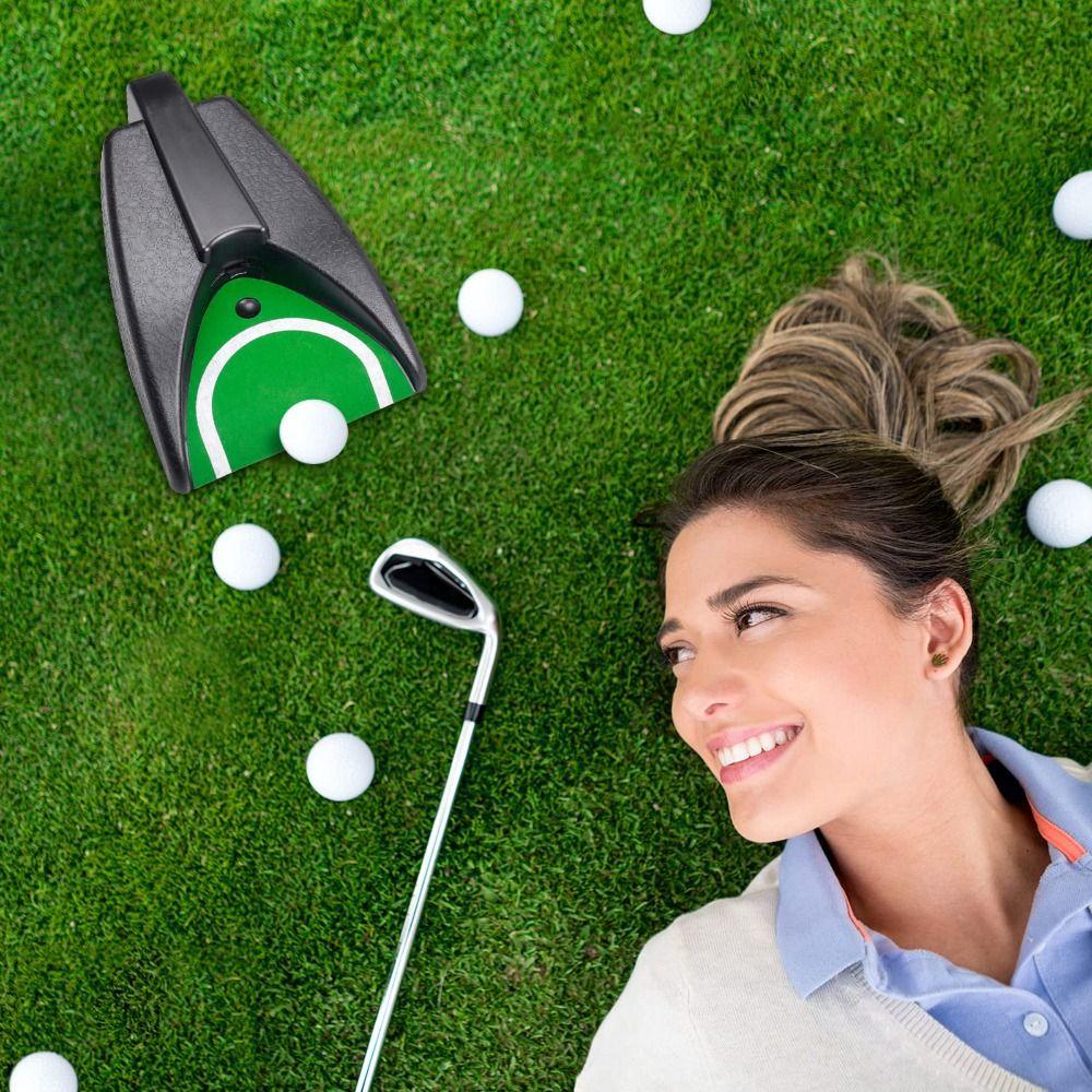 Portable Design Golf Putting Cup Auto Returning Golf Training Aid  Indoor Outdoor Golf Practice