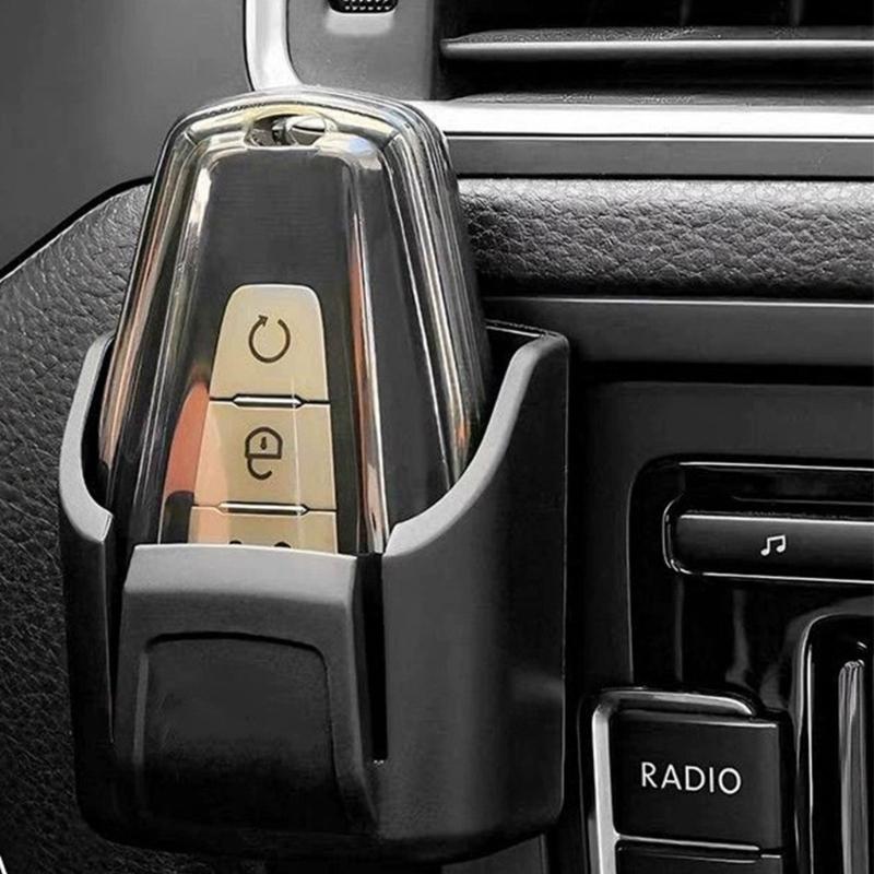 Double Car Key Storage Box with Detachable Hook Not Shake Design Easy To Clean Key Keeper Box for Dashboard Organization