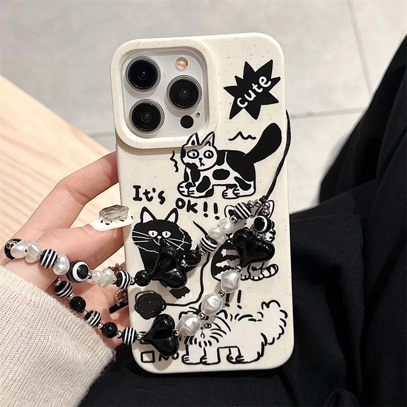 Zhitai Apple 16 Pro iPhone Case: Compatible with iPhone 14/13/11/15/XR, Wheat Shell Design, One-Piece with Bracelet