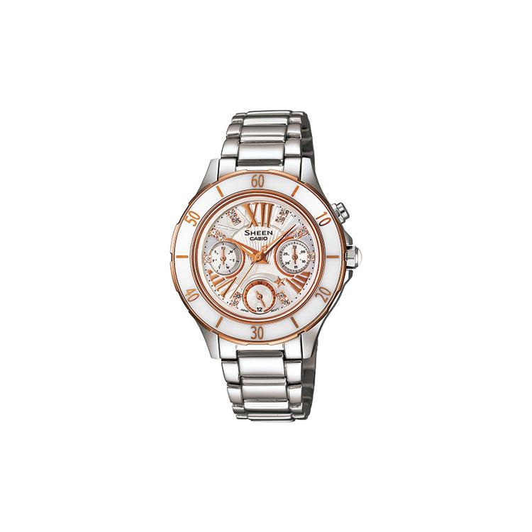 

CASIO Women s SHEEN Gold Watch SHE-3505SG-7AU SHE-3505SG-7AU Silver Dial