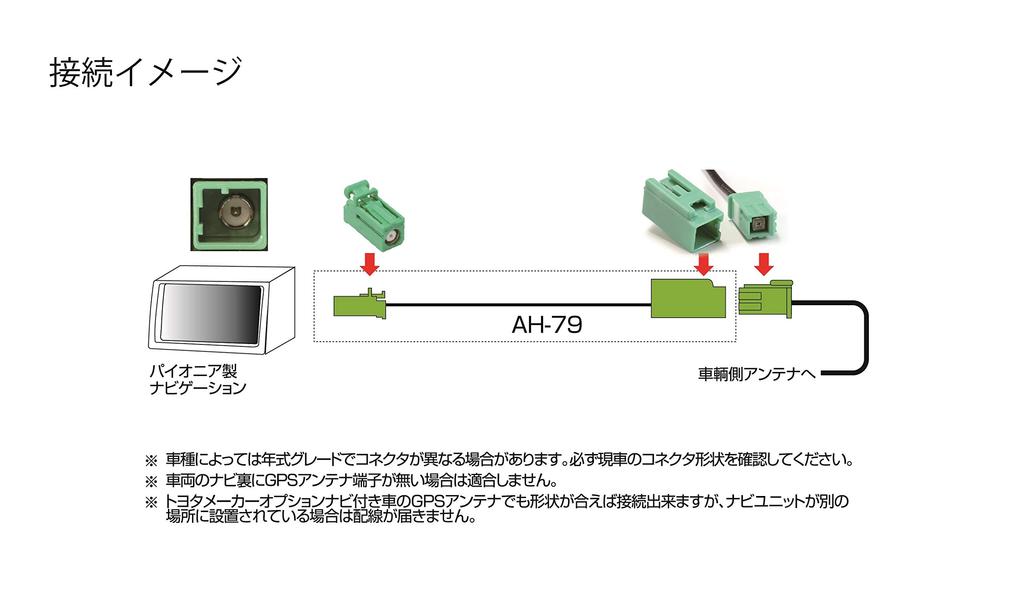 Street Mr.PLUS [Toyota Car] Genuine GPS Antenna Conversion Cable (Pioneer Navigation) AH-79