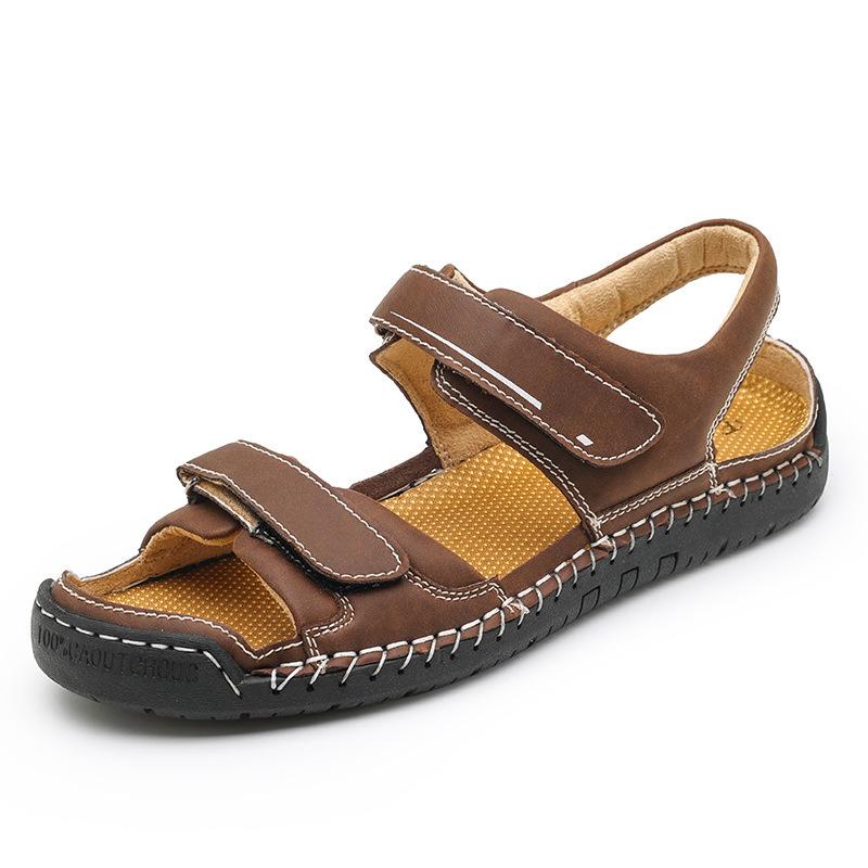 

Large size men s hand-stitched casual outdoor fashion durable summer sandals 48