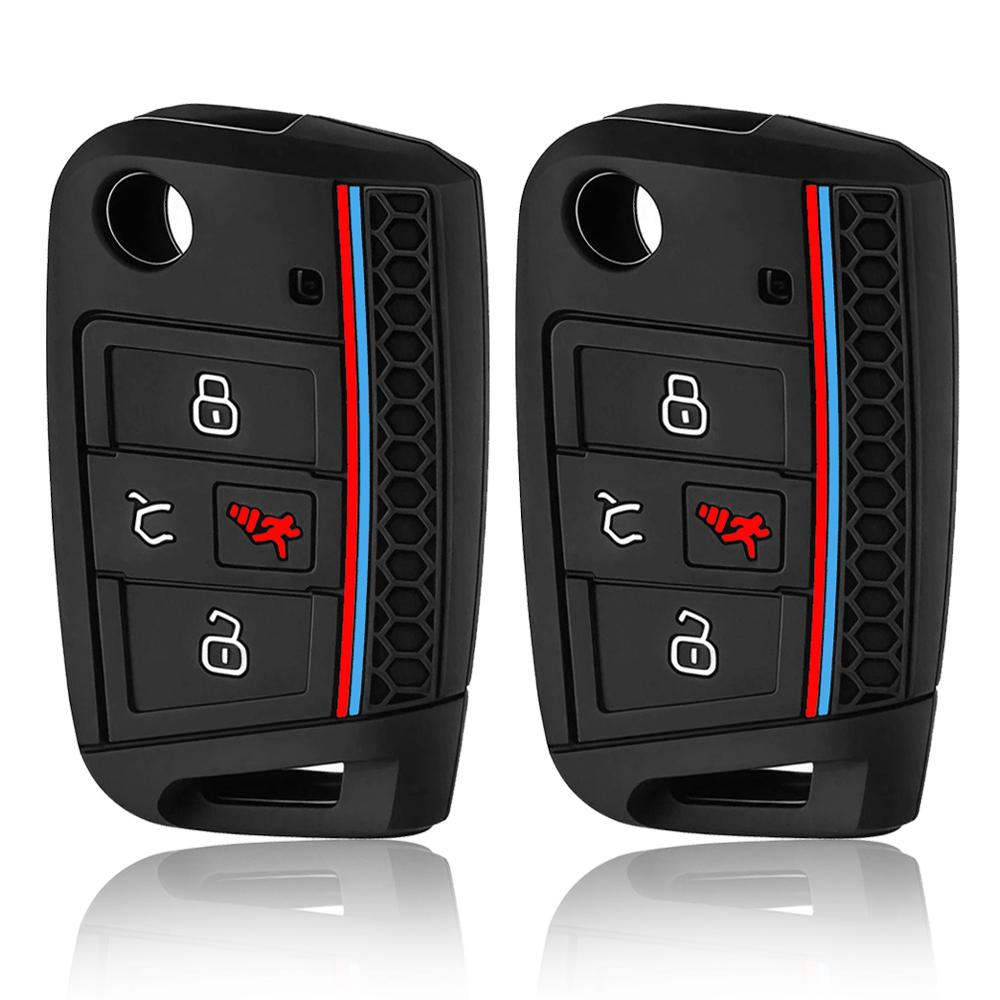 Silicone Key Case Cover For Vw Polo Golf 7 Tiguan For Skoda Octavia Kodiaq Karoq For Seat Ateca Leon Ibiza