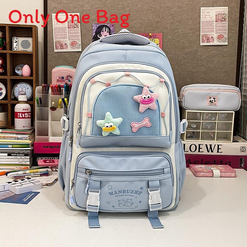 Girl Boys Canvas Backpack With Waterproof Design For School Use
