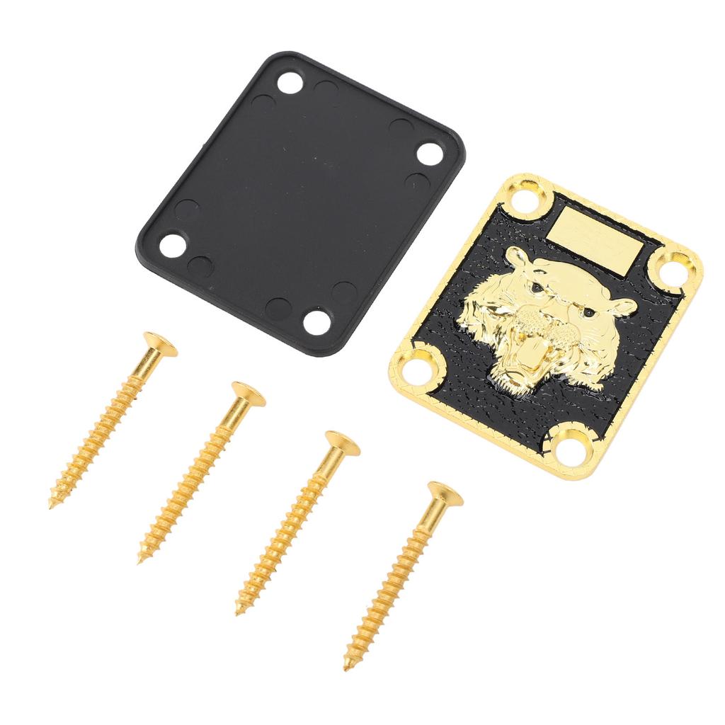 Electric Guitar Neck Plate 4 Holes Zinc Alloy Protective Guitar Neck Board Replacement GV120