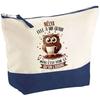 Makeup Bag - PLANETEE - Nélya Owl Grain - Large Size - Cotton - Custom HD Sublimation Printing