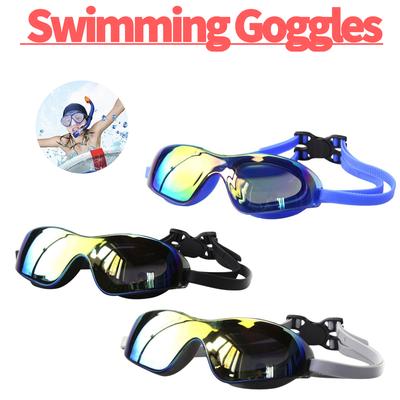 Professional Swim Glasses Anti-Fog Electroplate Diving Glasses Adjustable Swim Pool Eyewear for Women Men Youth Kids