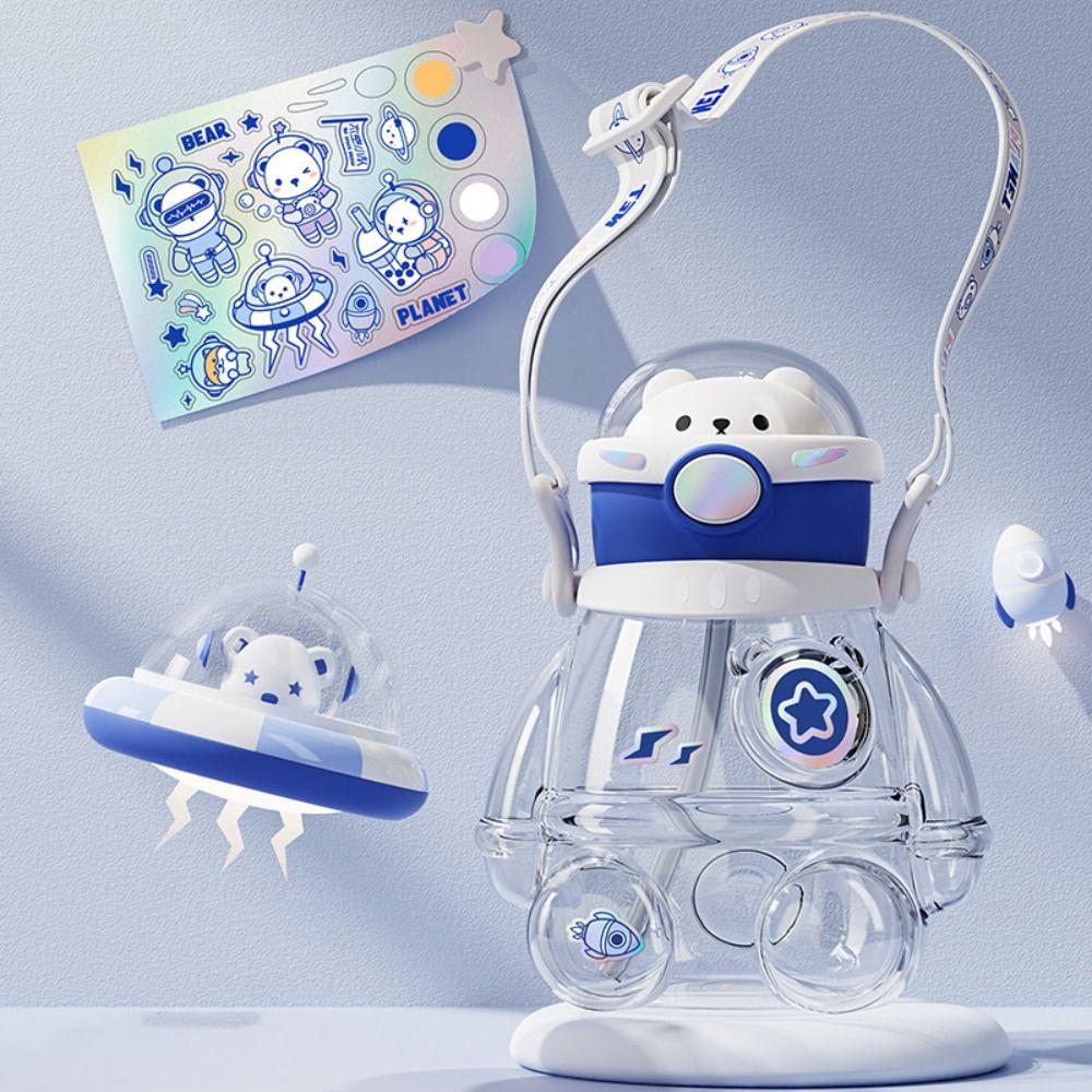 

with Straw Straw Drinking Cup Cloud Bear Bear Water Bottle Kawaii Straw Water Bottle Summer