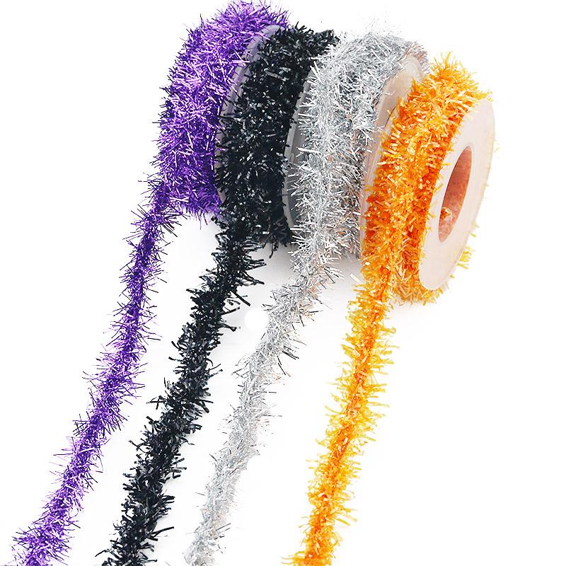 (3 Yards/pack) 15mm Halloween Bow DIY Decoration Color Bar Ghost House Scene Decoration Window Wall Party Holiday Dress Up