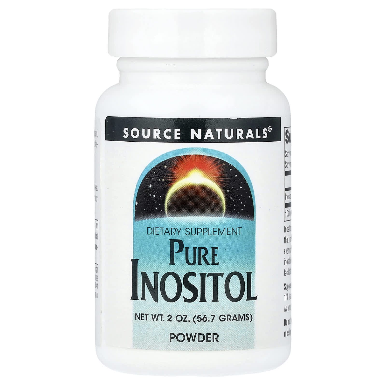 

Source Naturals, Pure Inositol Powder, 56.7 g (2 oz)