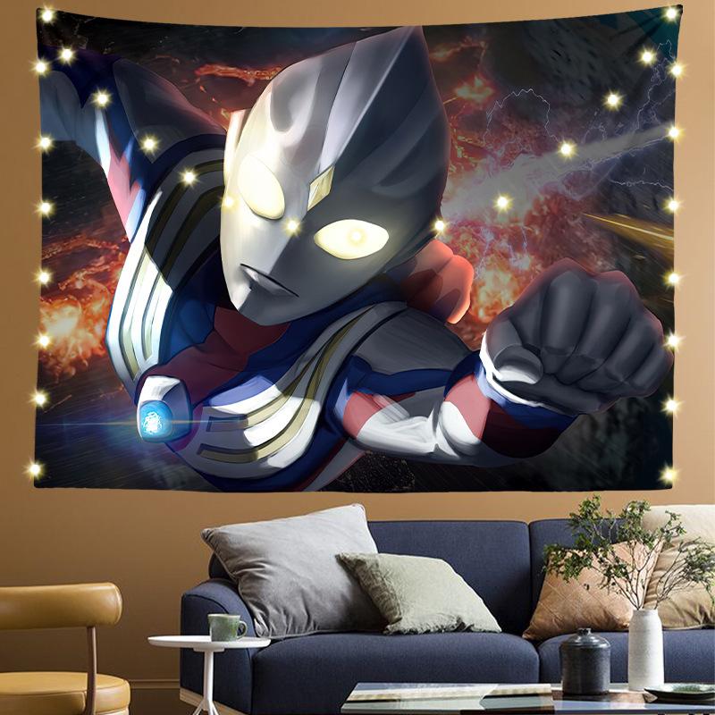 Ultraman Cartoon Wall Hanging for Children's Room Decoration Background Cloth