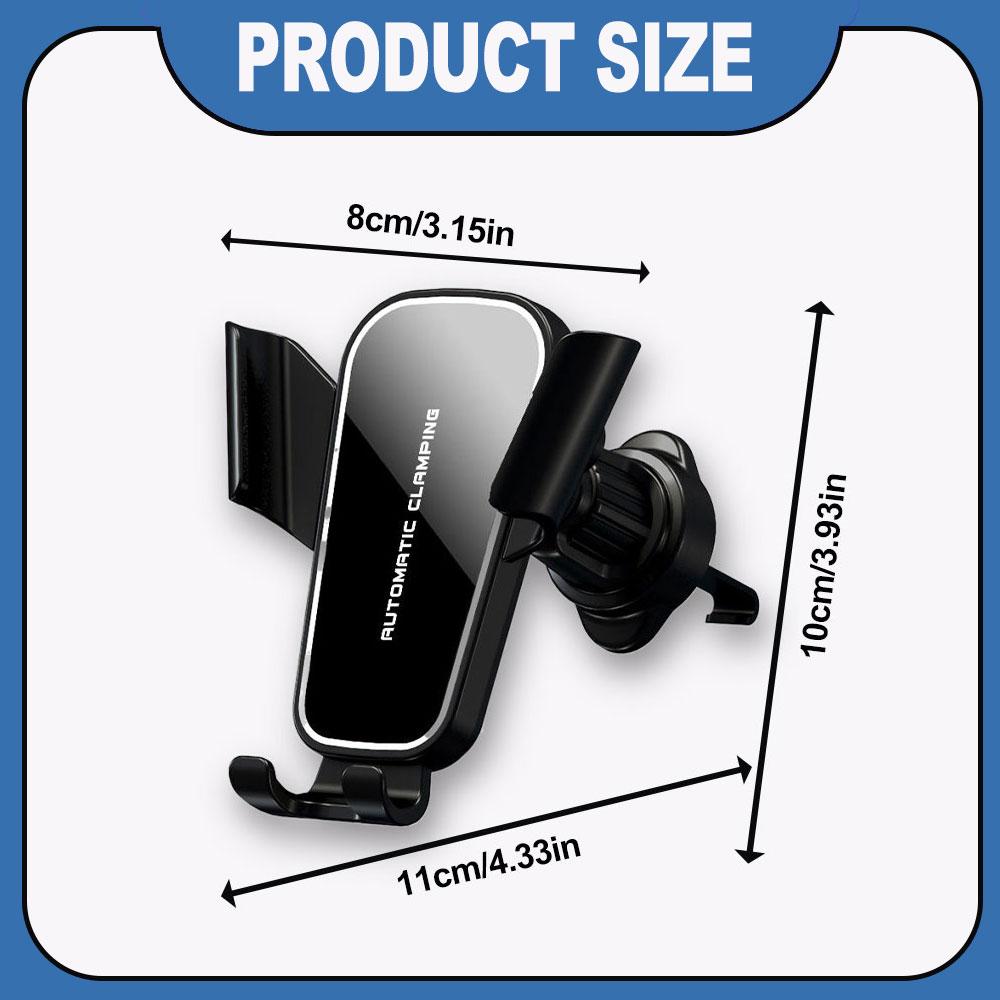 Car Phone Holder with Ventilation Hook 360 Degree Rotation Installation Anti Shake Support Car Bracket Gravity Auto Phone Holder