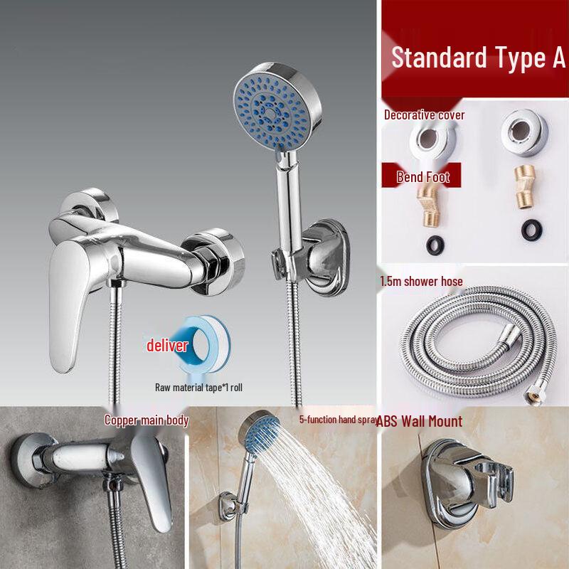 Three-Function Wall-Mounted Bathroom Mixer Faucet