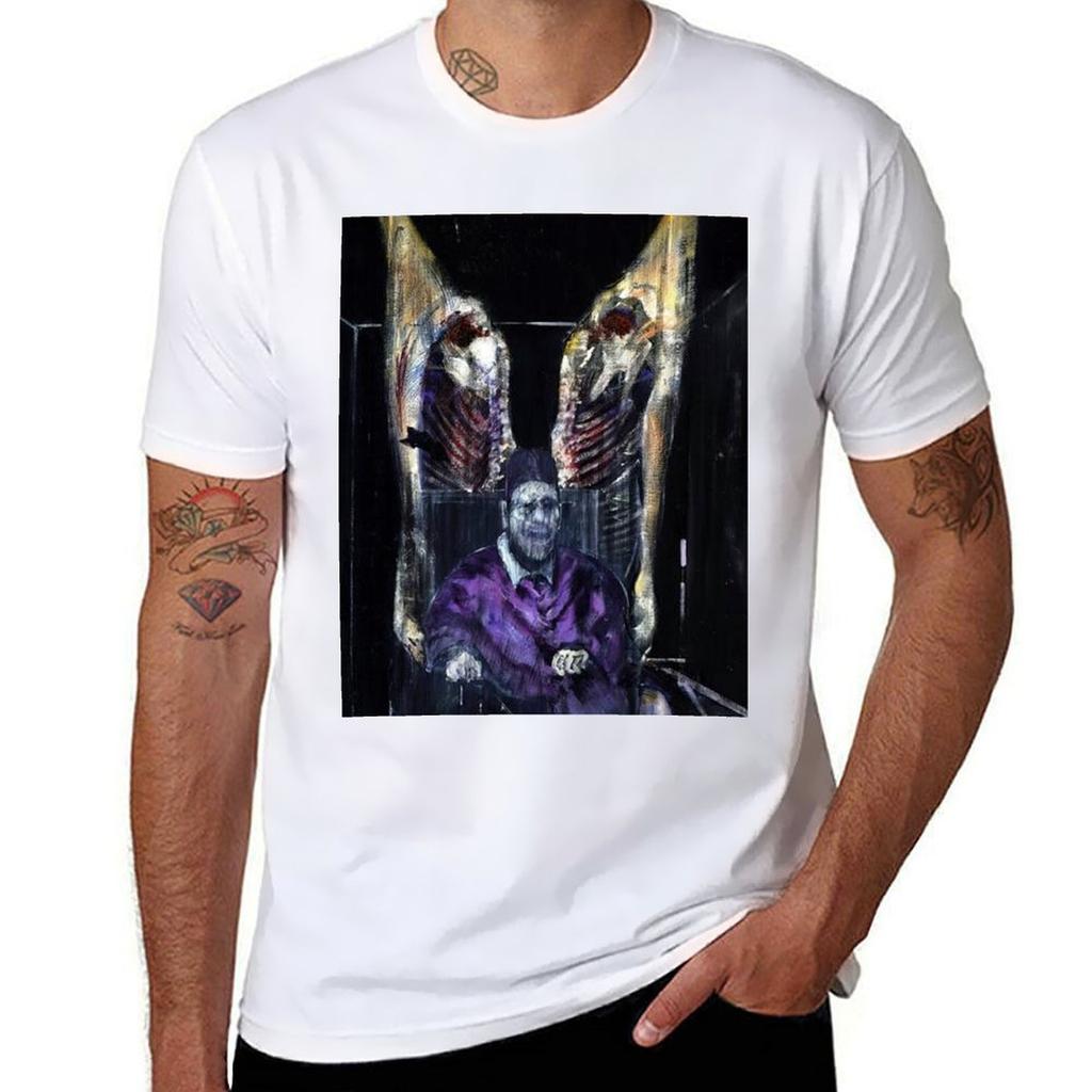 Figur mit Fleisch von Francis Bacon T-Shirt Lässig Weiche Baumwolle Kurzarm T-Shirt