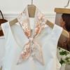 Silk scarf high-end sense with Hanfu tied bag streamer shirt neck printed small scarf decorative belt