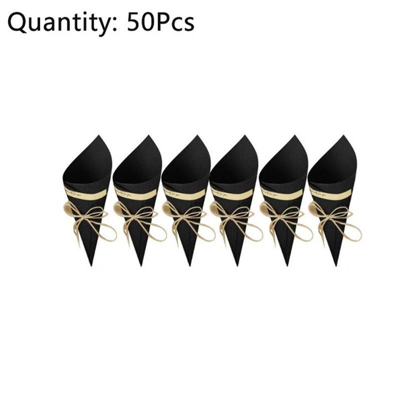 50Pcs/lot Kraft Paper Bouquet Wrapping Paper Flower Tube Creative Card Black Primary Color Greeting Card Diy Retro Dried Flower