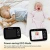 Baby Monitor 3.5 Inch LCD Screen Display Infant Night Vision Camera Two Way Audio Temperature SensorAA